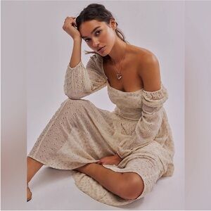 Free People Cream Maxi Dress